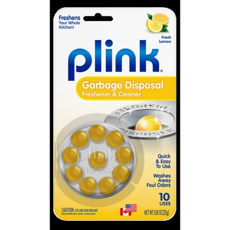 PLINK Garbage Disposal Freshener & Cleaner, Fresh Lemon, 10 Uses PLM01B